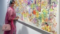 حضور الناز شاکردوست در یک گالری نقاشی + عکس