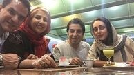 کافه گردی بازیگر بچه مهندس و همسرش با مرجانه گلچین+عکس