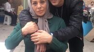 نسرین مقانلو پیر و شکسته در آغوش پسرش+عکس