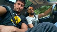 مهرداد صدیقیان و دوستش در ماشین + عکس