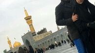 عروس و پسر حشمت خان فردوس در حرم امام رضا(ع) + عکس