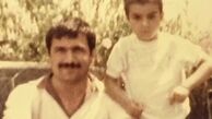 عکس قدیمی مجید واشقانی در کنار پدرش