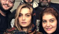 سلفی نیلوفر پارسا در اتاق گریم در کنار دوستانش + عکس