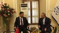 دیدار لاریجانی با رئیس جمهوری خلق چین 
