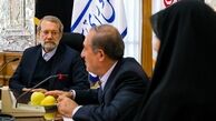 دیدار اعضای شورای شهر تهران با رئیس مجلس