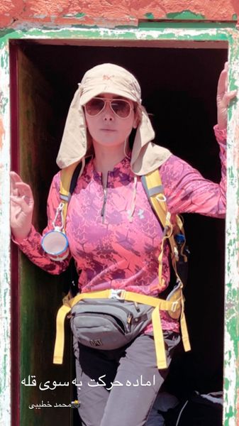 تیپ کوهنوردی خانم بازیگر + عکس