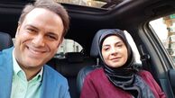 شهروز ابراهیمی در ماشین خانم بازیگر مشهور + عکس