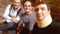 امین زندگانی در جمع دوستانش + عکس