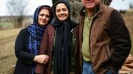 بازیگر زن با پدر و مادرش (عکس)
