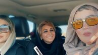 سلفی دوستانه نعیمه نظام دوست در ماشین + عکس