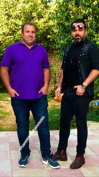 شهرام قائدی و دوستش در ویلا + عکس