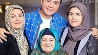 عمو پورنگ کنار مادر و خواهرانش+عکس