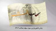 زمان دقیق واریز سود سهام عدالت 1404