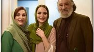 بهنوش طباطبایی در کنار داریوش ارجمند و همسرش+عکس