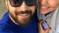 عکس بابک جهانبخش و همسرش در ساحل