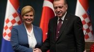 استقبال اردوغان از رییس جمهور کرواسی (+عکس)