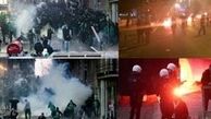 دربی یونان به خاطر اغتشاش هواداران لغو شد + عکس