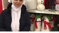 عکس خانم مجری مهربان در کنار آدم برفی ها