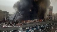 آتش سوزی گسترده بازارچه جنت آباد تهران 