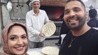 فریبا باقری در صف نانوایی محلشون + عکس