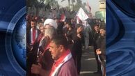 تظاهرات گسترده مقابل سفارت ترکیه در بغداد