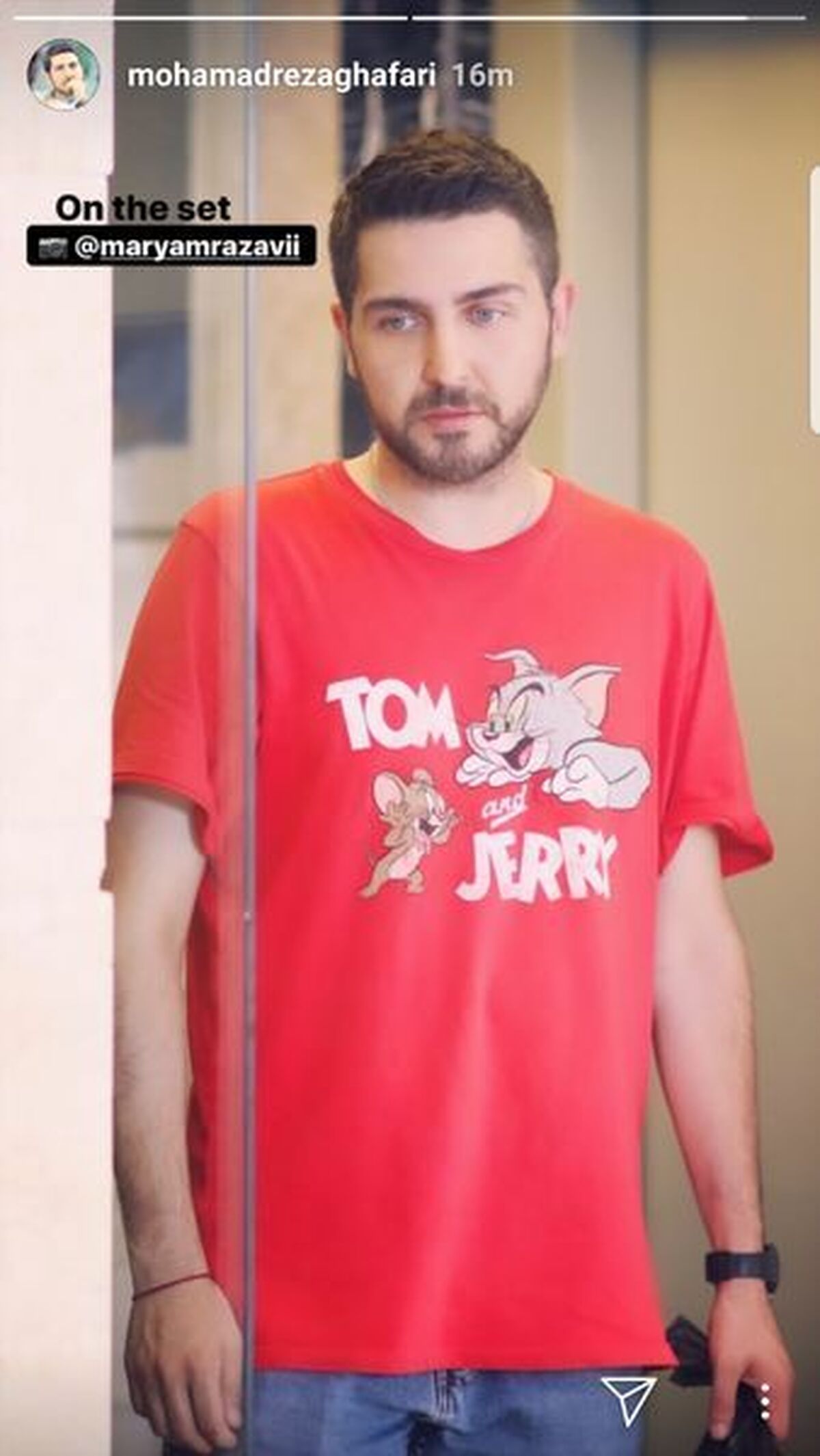 تی شرت طرح تام و جری آقای بازیگر + عکس