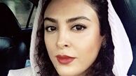 سلفی حدیثه تهرانی در ماشین + عکی