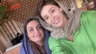 فرشته حسینی در آغوش دوستش + عکس