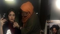 ریحانه پارسا در حال گریم‌ارتش سری + عکس