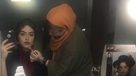 ریحانه پارسا در حال گریم‌ارتش سری + عکس