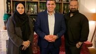 دیدار نرگس آبیار و همسرش با آقای دکتر نمونه
