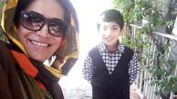 سلفی ساناز سماواتی با پسر مرتبش+عکس