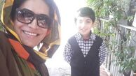 سلفی ساناز سماواتی با پسر مرتبش+عکس