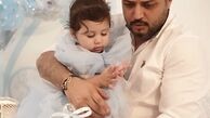 دختر آقای بازیگر در آغوش پندار اکبری + عکس