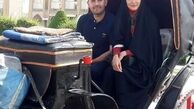 اصفهان گردی مژده خنجری و همسرش + عکس
