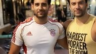 امیرحسین آرمان و دوست بدنسازش + عکس