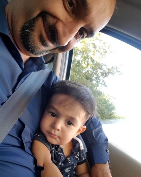 نیما کرمی و پسرش در پشت فرمون + عکس