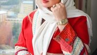 ست پاییزی  قرمز رنگ الهام حمیدی + عکس