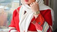 ست پاییزی  قرمز رنگ الهام حمیدی + عکس