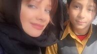 شراره رخام در کنار خواهرزاده‌اش