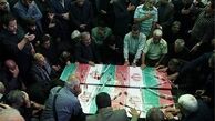 تشییع پیکر 7 جان‌باخته حادثه سقوط مینی‌بوس در هراز 