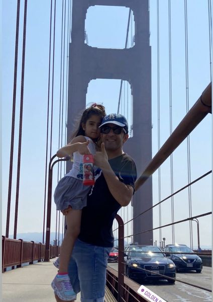 مجید یاسر و‌ دخترش در آمریکا + عکس