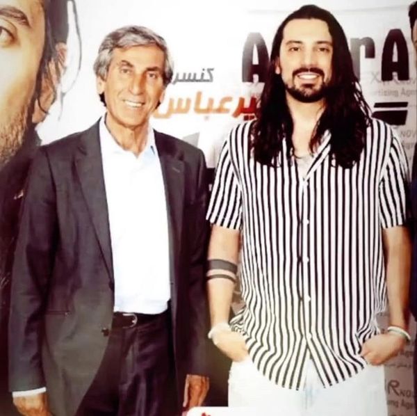 امیرعباس گلاب در کنار پدرش + عکس