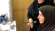 ژیلا امیرشاهی در اتاق گریم+عکس