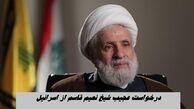 درخواست عجیب شیخ نعیم قاسم از اسرائیل برای خلع سلاح حزب الله