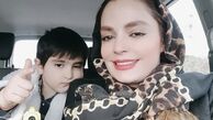 خانم بازیگر و پسرش + عکس