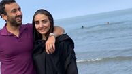 زوج ‌دوست داشتنی ایلدا در کنار دریا + عکس