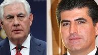 گفت‌وگوی تلفنی وزیر خارجه آمریکا و بارزانی