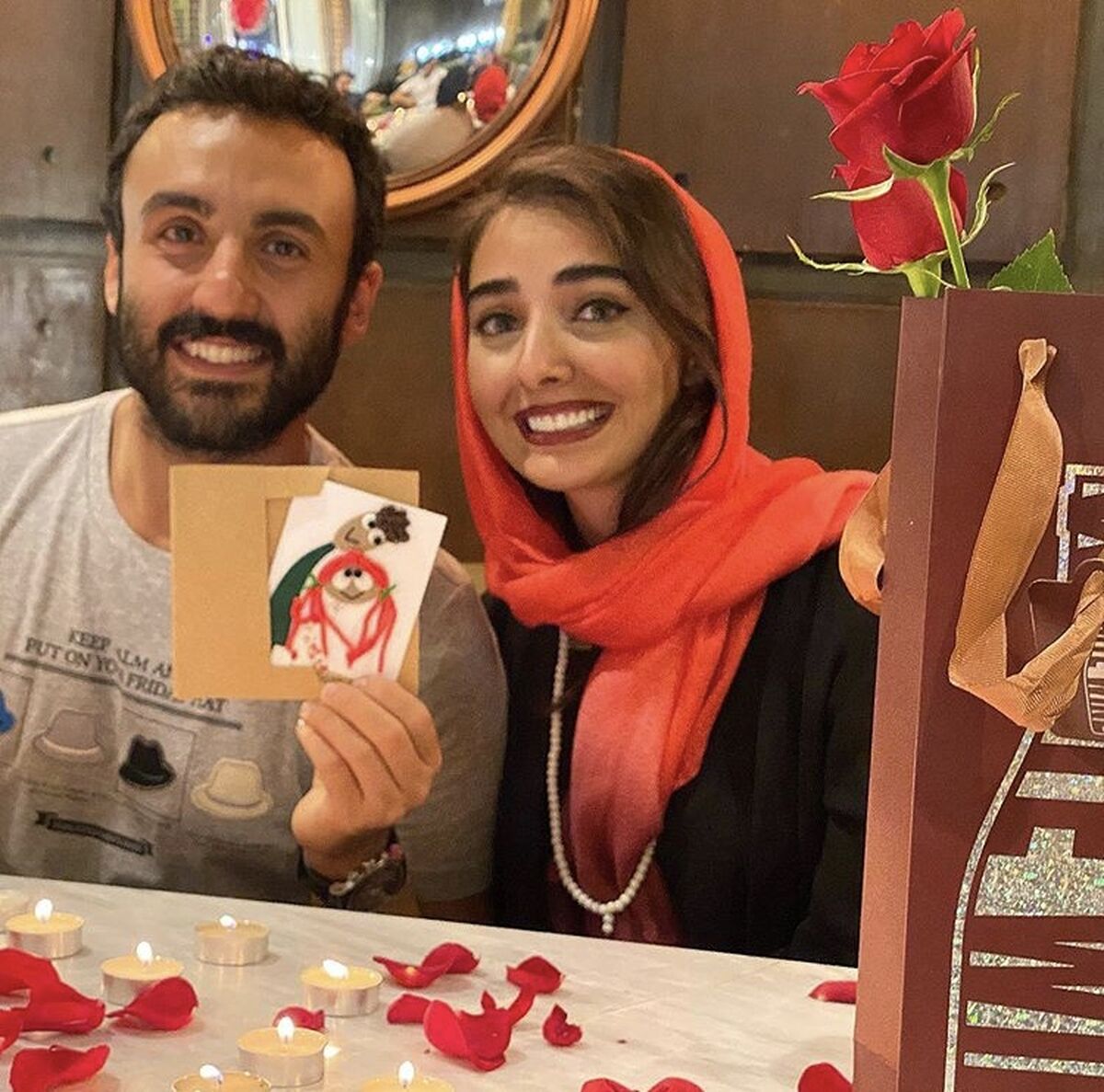 پسر و عروس خانم بازیگر مشهور + عکس