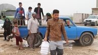 پخت و توزیع غذای گرم میان سیل زدگان خوزستان 
